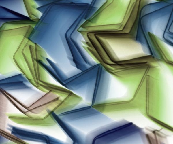 Abstract geometric pattern in blue tones